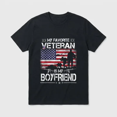 Favorite Veteran Boyfriend T-Shirt – Classic T-Shirt in Black
