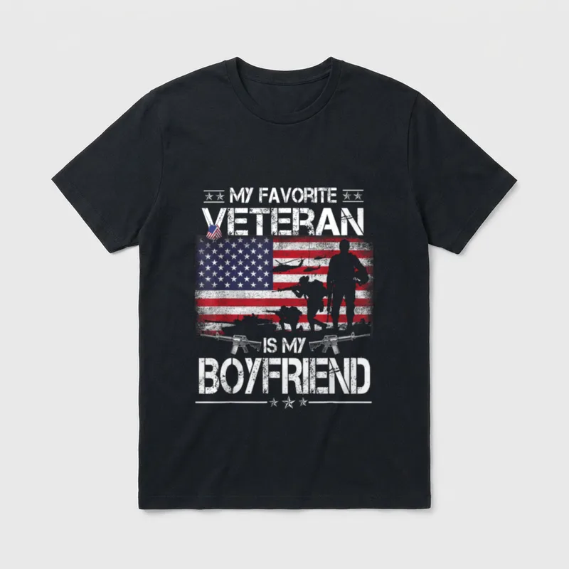 Favorite Veteran Boyfriend T-Shirt – Classic T-Shirt in Black