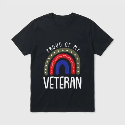 Proud of My Veteran Veterans Cool T-Shirt – Classic T-Shirt in Black