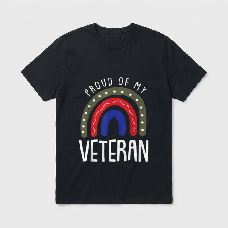 Proud of My Veteran Veterans Cool T-Shirt – Classic T-Shirt in Black