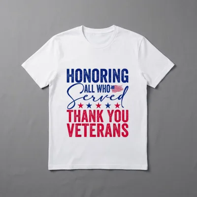 Veterans Day American Flag T-Shirt – Honoring All Who Served Thank You Veterans with American flag – Classic T-Shirt in Black