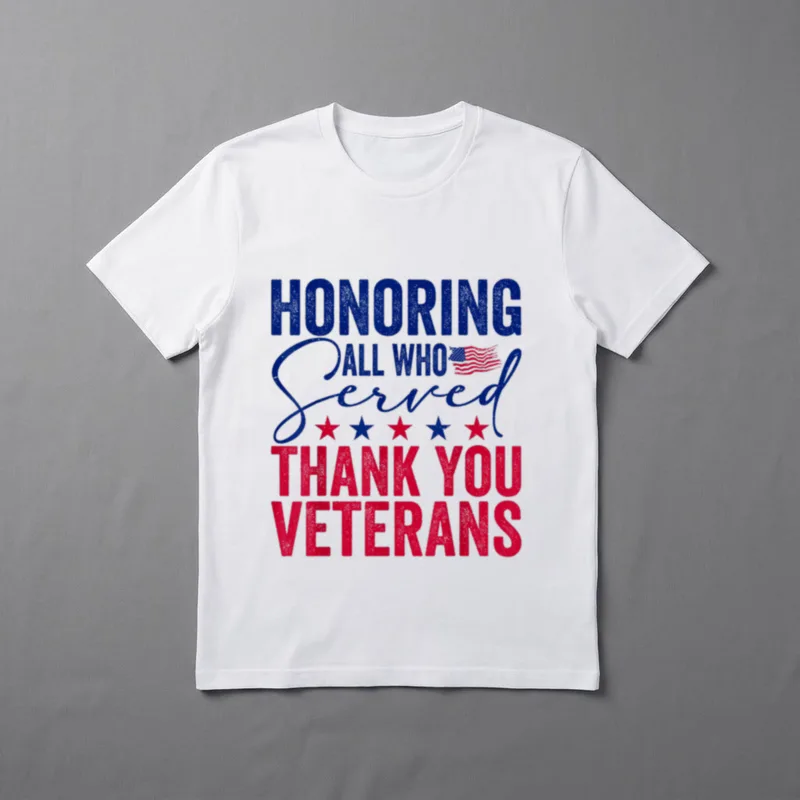 Veterans Day American Flag T-Shirt – Honoring All Who Served Thank You Veterans with American flag – Classic T-Shirt in Black