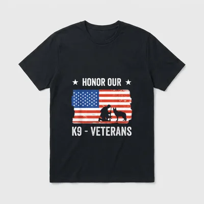 Honor Our K9 Veterans Military Working T-Shirt – Classic T-Shirt in Black
