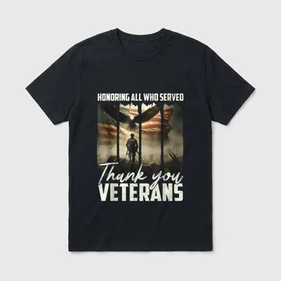 Honoring Veterans Day T-Shirt – Classic T-Shirt in Black