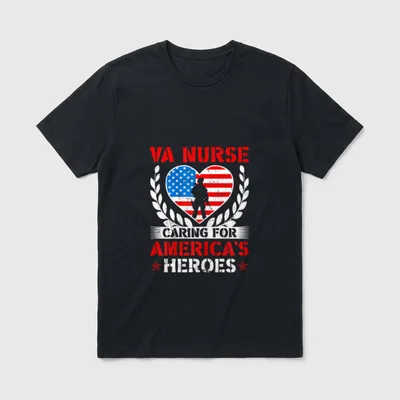 VA Nurse Veterans Day T-Shirt – Classic T-Shirt in Black