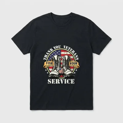 Thank you Veterans Veterans Day Shirts T-Shirt – Classic T-Shirt in Black