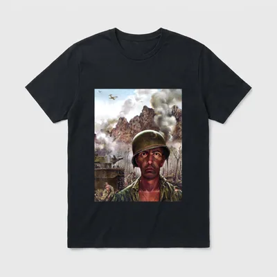 Vintage Military Stare T-Shirt – Classic T-Shirt in Black