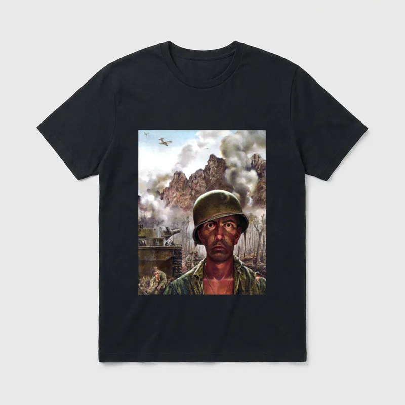 Vintage Military Stare T-Shirt – Classic T-Shirt in Black