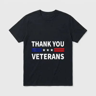 Thank You Veterans Veterans Thank T-Shirt – Classic T-Shirt in Black