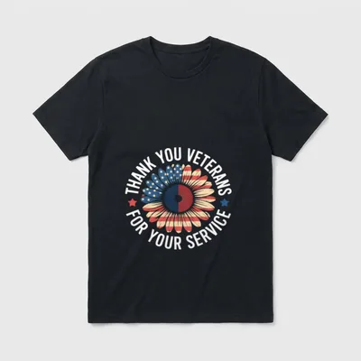 Thank You Veterans for Your Appreciation T-Shirt – Classic T-Shirt in Black