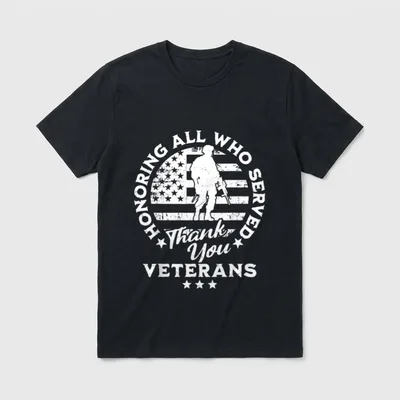 All Who Served Thank You Day T-Shirt – Classic T-Shirt in Black