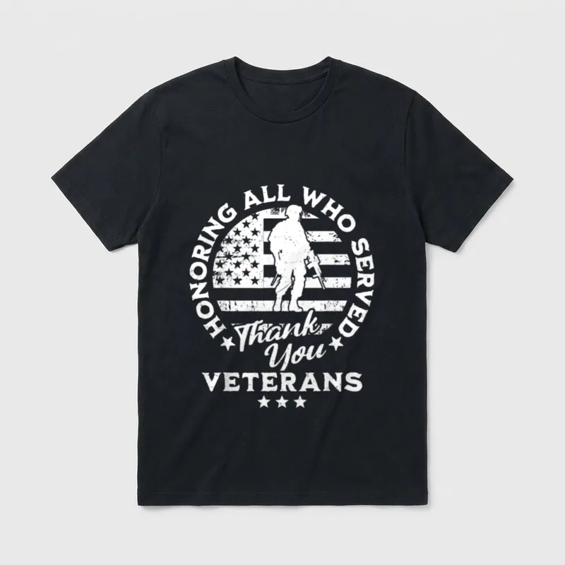 All Who Served Thank You Day T-Shirt – Classic T-Shirt in Black