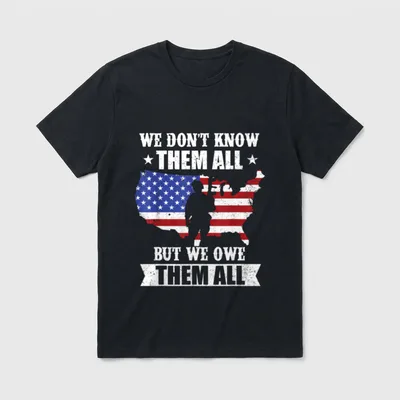 We Don T-Shirt – WE DON'T KNOW THEM ALL BUT WE OWE THEM ALL with flag maps – Classic T-Shirt in Black