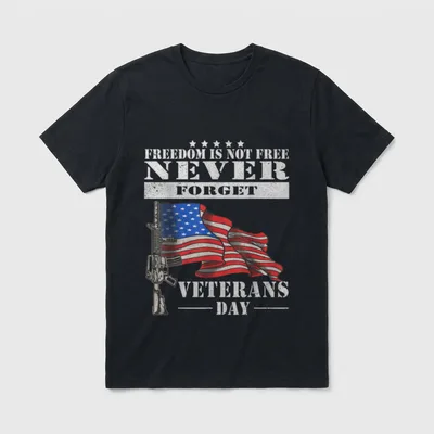Veterans Day T-Shirt – Classic T-Shirt in Black