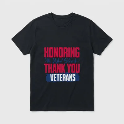 All Who Served Thank You Lightweight T-Shirt – Classic T-Shirt in Black