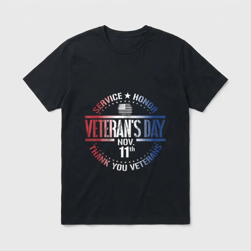 Veteran's Day November 11th Military T-Shirt – Classic T-Shirt in Black