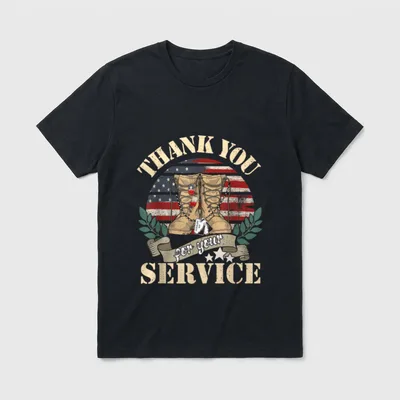 Veterans Day American Flag Patriotic Military T-Shirt – Classic T-Shirt in Black