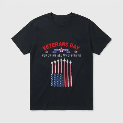 Veterans Day Honoring All Who Served T-Shirt – Classic T-Shirt in Black