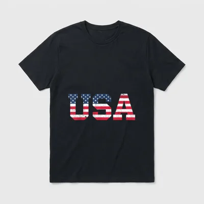 Veteran's Day US American Flag USA T-Shirt – Classic T-Shirt in Black