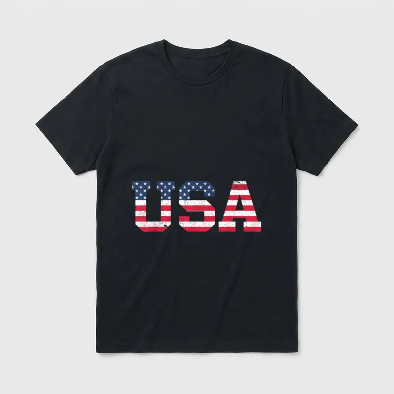 Veteran's Day US American Flag USA T-Shirt – Classic T-Shirt in Black