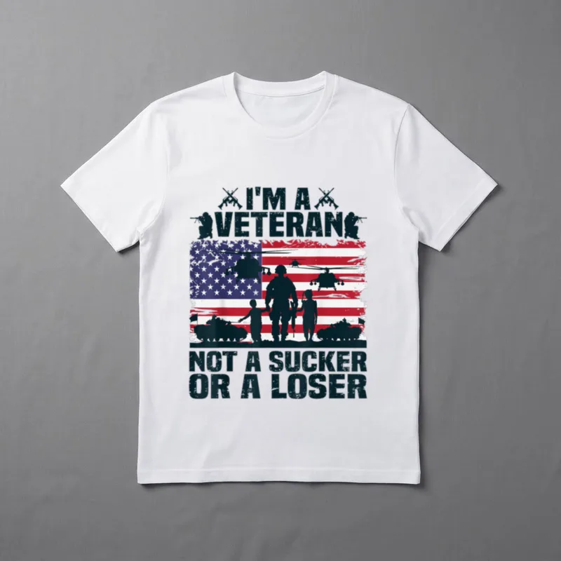 I'm a Veteran Not Sucker Veterans T-Shirt – Classic T-Shirt in Black