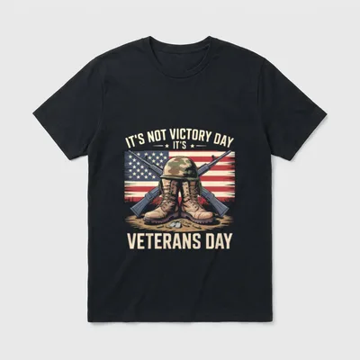 American Flag It's Not Victory Day T-Shirt – Classic T-Shirt in Black