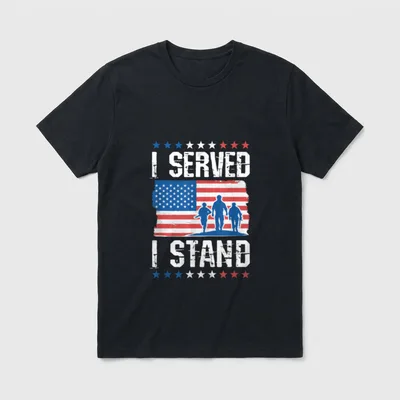 I Served Stand Veteran's Day T-Shirt – Classic T-Shirt in Black