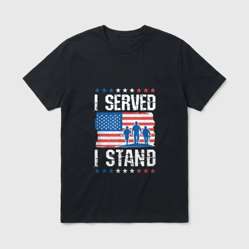 I Served Stand Veteran's Day T-Shirt – Classic T-Shirt in Black