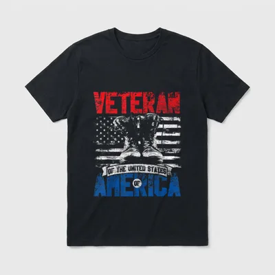 Veteran of the United States America T-Shirt – Classic T-Shirt in Black