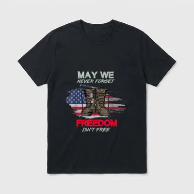 Veterans Day Military Support T-Shirt – Classic T-Shirt in Black