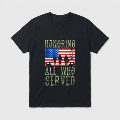 Veterans Day Veteran Thank You Military T-Shirt – Classic T-Shirt in Black