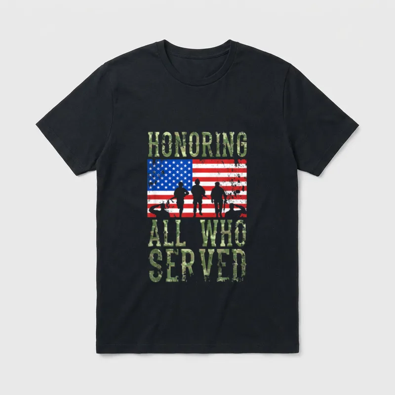 Veterans Day Veteran Thank You Military T-Shirt – Classic T-Shirt in Black