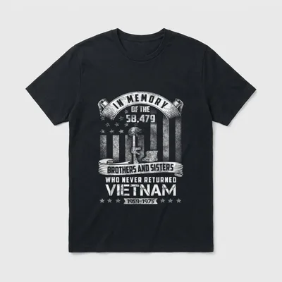 In Memory Vietnam Vet T-Shirt – Classic T-Shirt in Black