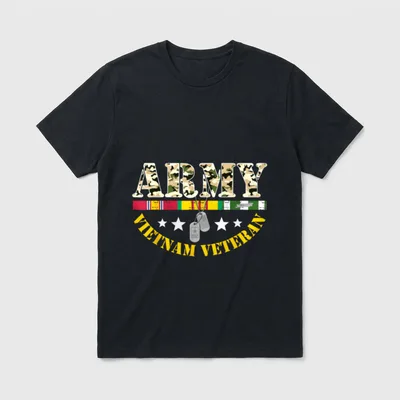 US Army Vietnam Service T-Shirt – Classic T-Shirt in Black