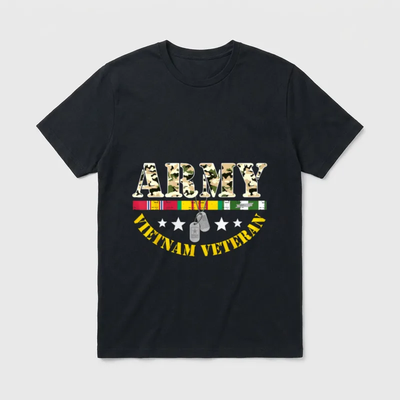 US Army Vietnam Service T-Shirt – Classic T-Shirt in Black