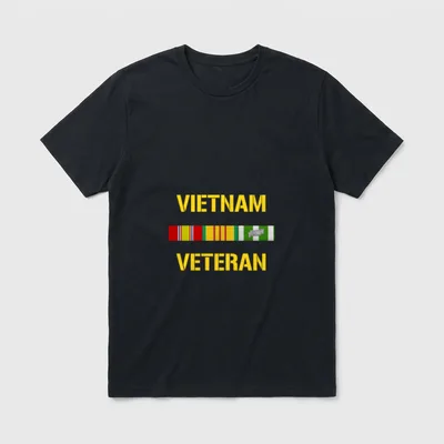 Military Service Ribbon Long Sleeve T-Shirt – Classic T-Shirt in Black