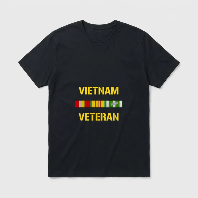Military Service Ribbon Long Sleeve T-Shirt – Classic T-Shirt in Black