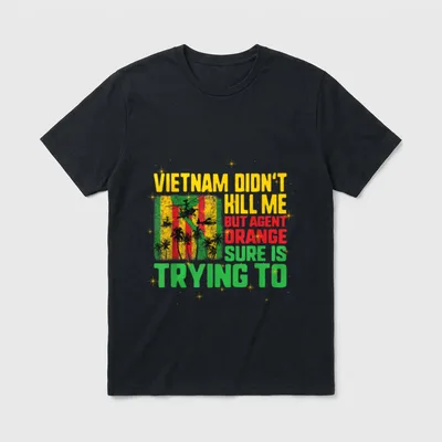 Vietnam Veteran Orange Agent T-Shirt – Classic T-Shirt in Black
