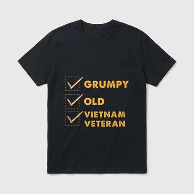 Grumpy Vietnam Veteran T-Shirt – Classic T-Shirt in Black