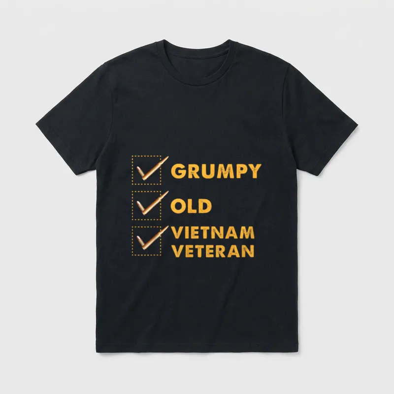 Grumpy Vietnam Veteran T-Shirt – Classic T-Shirt in Black