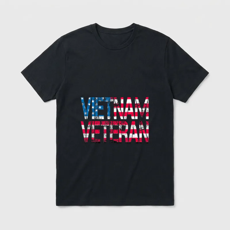 Vintage Vietnam Vet Tribute T-Shirt – Classic T-Shirt in Black