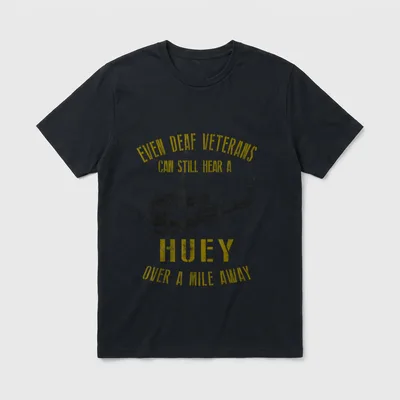 Vietnam Veteran Helicopter T-Shirt – Classic T-Shirt in Black
