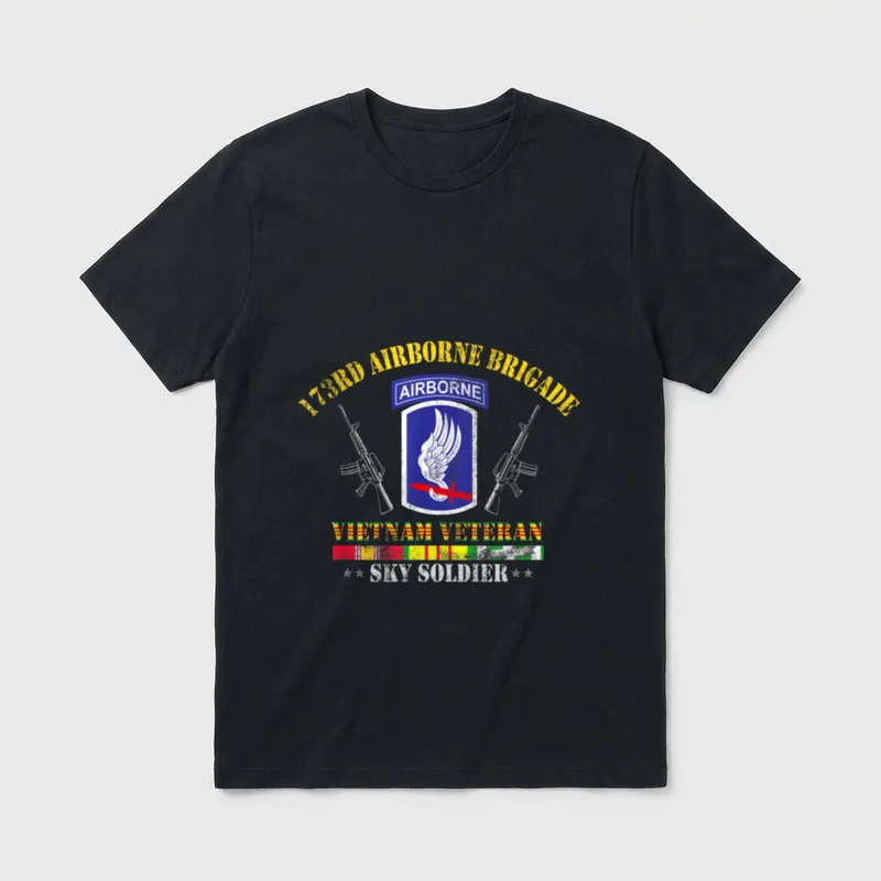 173rd Airborne Brigade Vietnam Veteran T-Shirt – Classic T-Shirt in Black