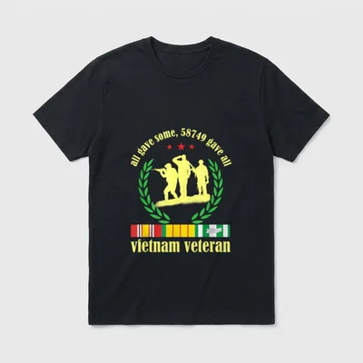 Vietnam Veteran Some Gave All T-Shirt – All gave some, 58749 gave all; vietnam veteran – Classic T-Shirt in Black