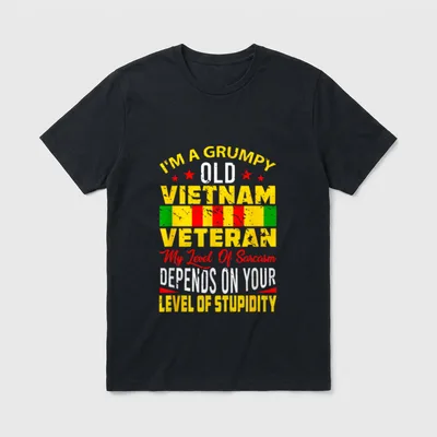 Vietnam Veteran Attitude T-Shirt – Classic T-Shirt in Black