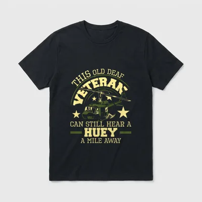 Huey Helicopter Pilot T-Shirt – Classic T-Shirt in Black