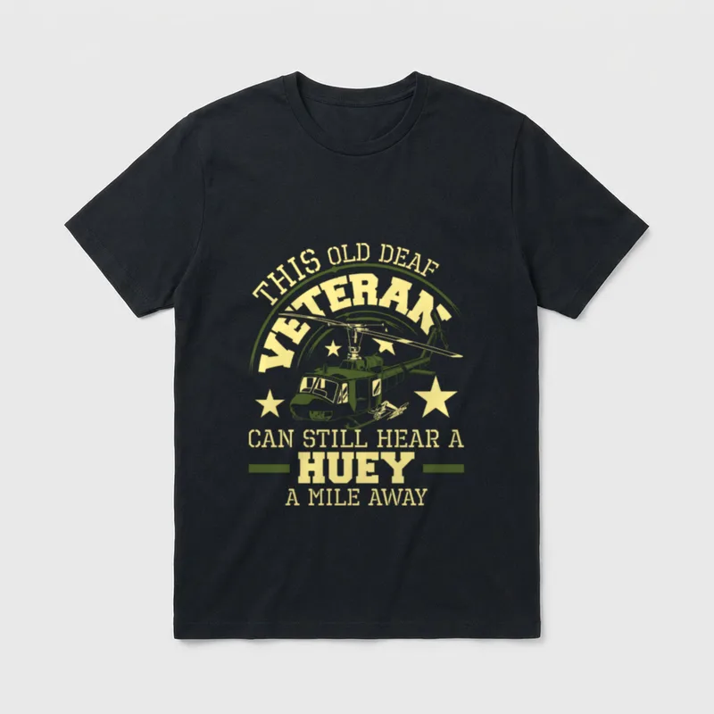 Huey Helicopter Pilot T-Shirt – Classic T-Shirt in Black