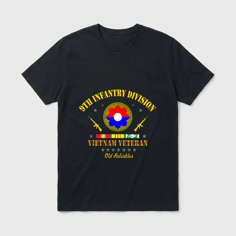 9th Infantry Division Vietnam Veteran T-Shirt – Classic T-Shirt in Black