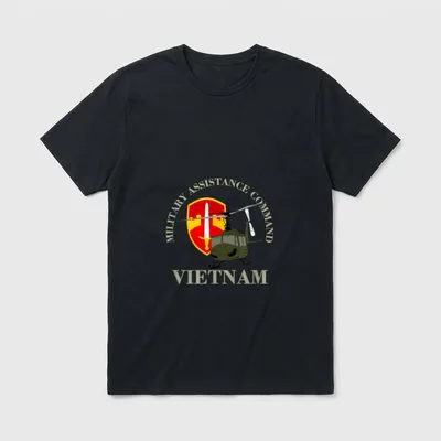MACV-SOG Veteran T-Shirt – Military Assistance Command patch with helicopter and Vietnam text – Classic T-Shirt in Black