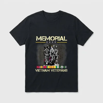 Vietnam Veterans Memorial Wall T-Shirt – Classic T-Shirt in Black